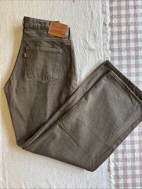 Levi's Olive Brown Straight Leg Jeans
